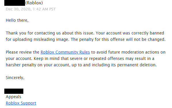Madpoint83 On Twitter Roblox Are You Kidding Me - madpoint83 on twitter roblox are you roblox can appealing a ban make the ban worse Madpoint83 On Twitter Roblox Are You Kidding Me - roblox can appealing a ban make the ban worse