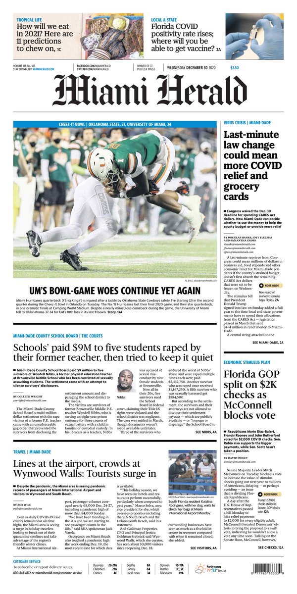 Miami Herald On Twitter Good Morning South Florida Here Is Wednesday S Front Page Keep Up With The News At Https T Co Sudth1tjn2 And Subscribe To Support Local Coverage Https T Co Cusnqvjb7o Https T Co J2mdbofazq