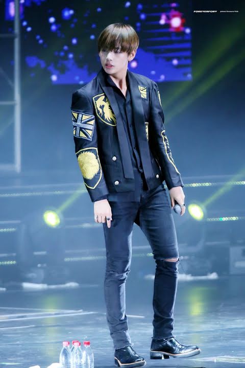 Patched black jacket 