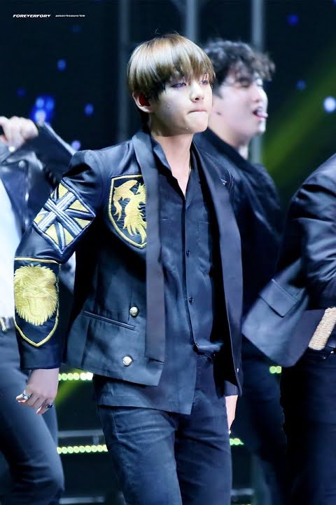 Patched black jacket 