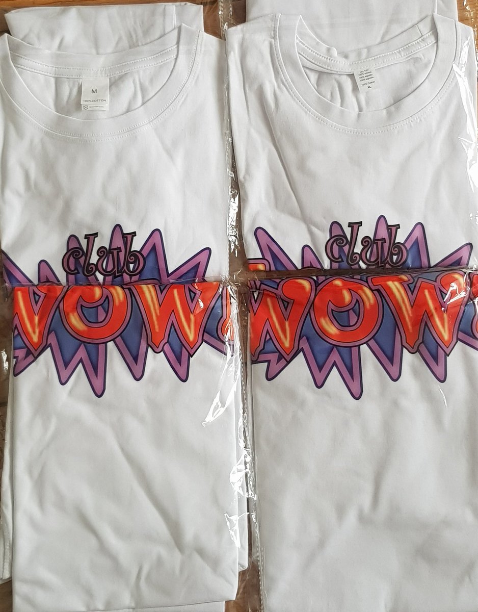 SheffRetroShop's tweet photo. Club Wow T-Shirts have arrived and will be despatched today. If you haven't already bought one, you can do so here 👇
https://t.co/fyXIKjlXPR
#sheffieldissuper #nightclub #clubwow https://t.co/ilfWJQaH26