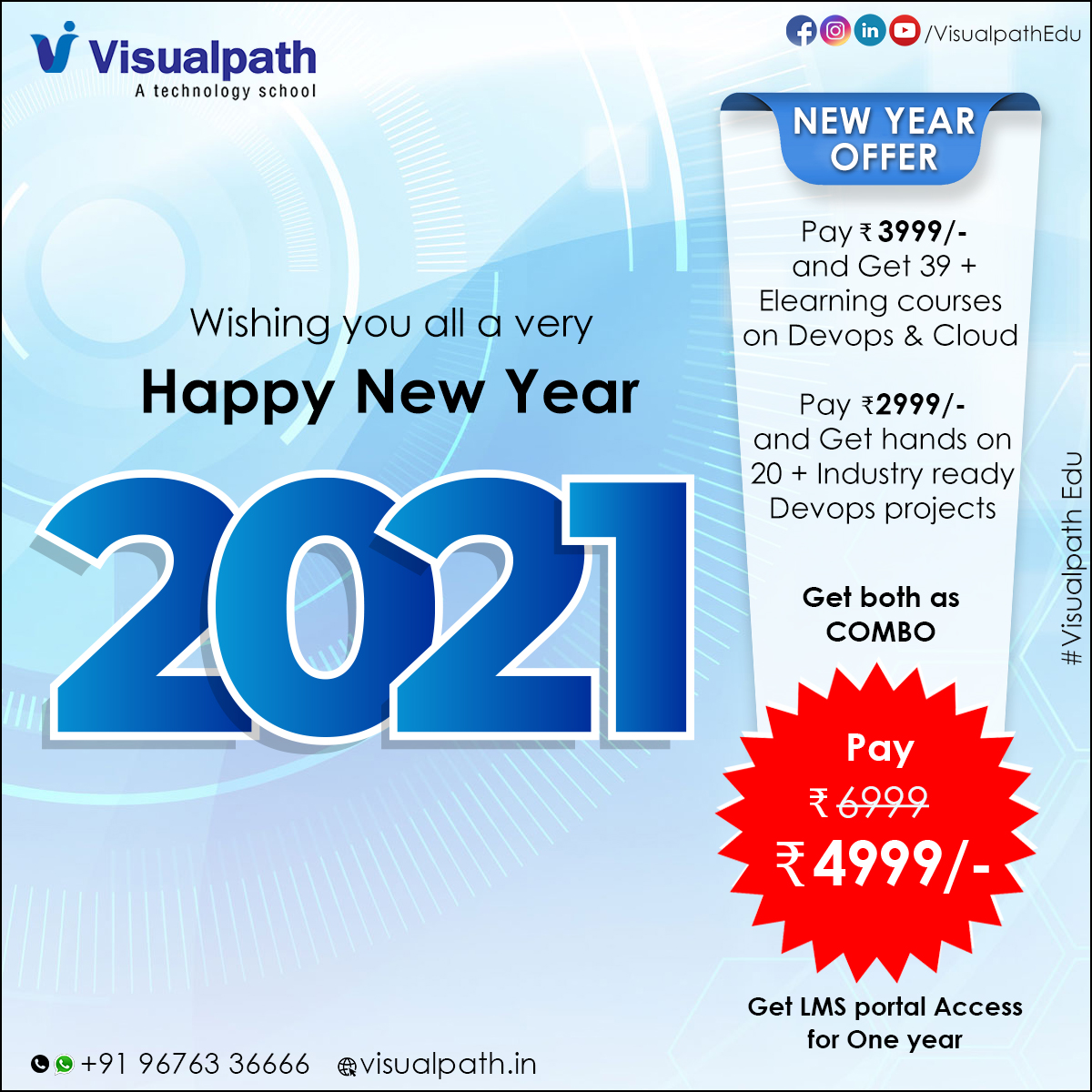 VisualpathPro's tweet image. Celebrate this New year with friends and family members.
Avail our super excited offers on DevOps and Cloud courses
📞+91 9676 33 6666 
🌐 visualpath.in/devops/
#DevOps #devopsprojects #COVIDIOT #LastMenStanding #oxfordvaccine #earthquake #NewYear2021 #NewYearsEve #HappyNewYear
