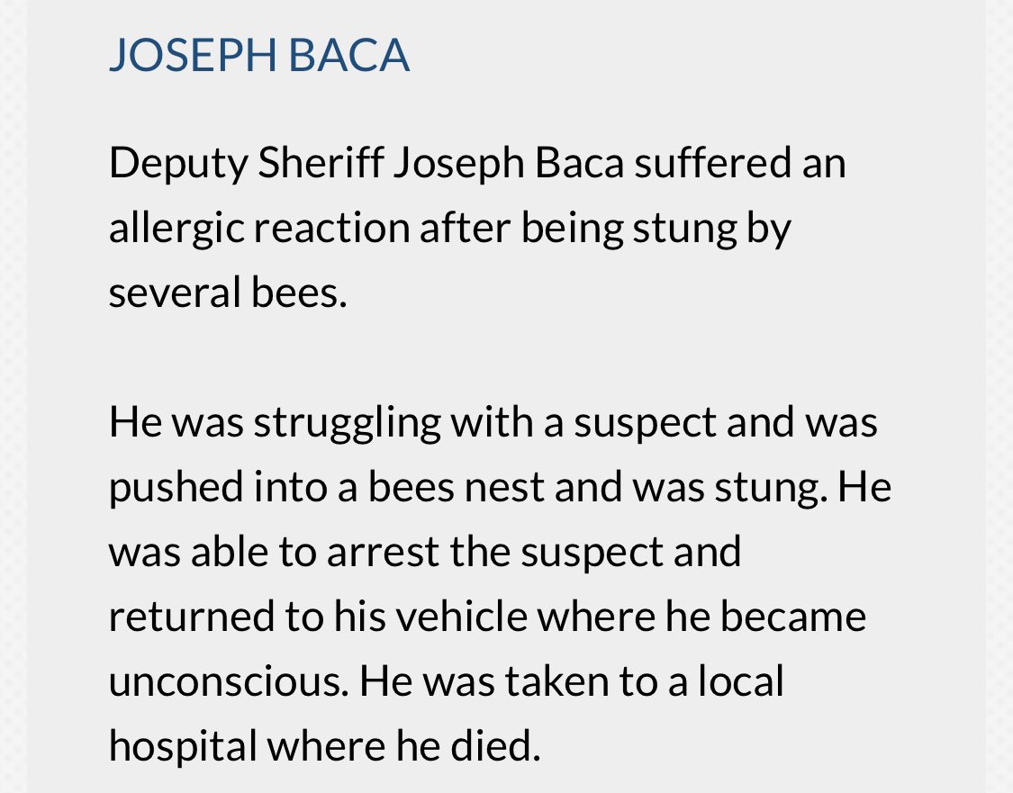 I love how this one is written like a Medal of Honor citation. He bravely remained at his post, etc