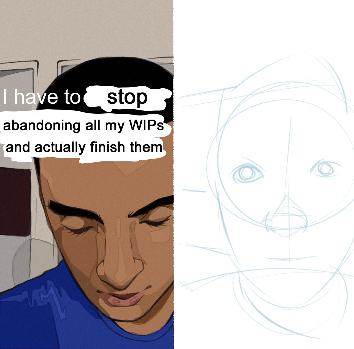 I drew a cool hashtag relatable art meme