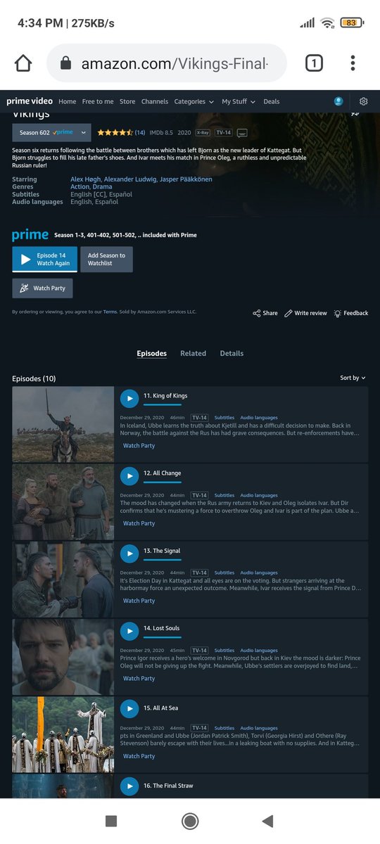 FIFAMadrid2's tweet photo. @JamwalAbheyshek @PrimeVideoIN @AmazonHelp I live in India and I've completed 4 episodes of Vikings season 6b. https://t.co/ZB8RE32r3V