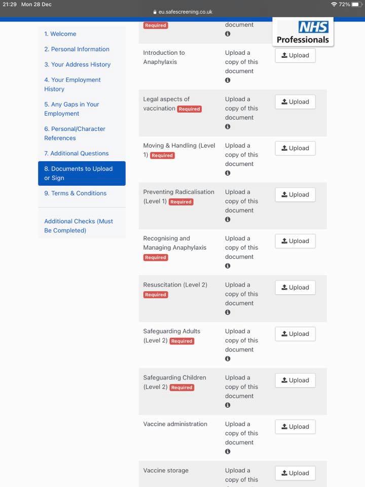 Dear NHS
The Red Tape faced by retired docs who want to help the vaccination roll out. 20 pieces of evidence most of us simply don't have. REALLY???
If this is a war, use your Dads Army and cut us some slack. 
I can remember how to do an IM injection. Rant over 🥺