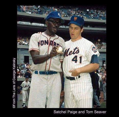 Melissa (Missy) Booker on Twitter: This picture of Satchel Paige and Tom  Seaver is my favorite baseball picture. I hope 2021 is filled with many  legendary conversations about life (and baseball) with