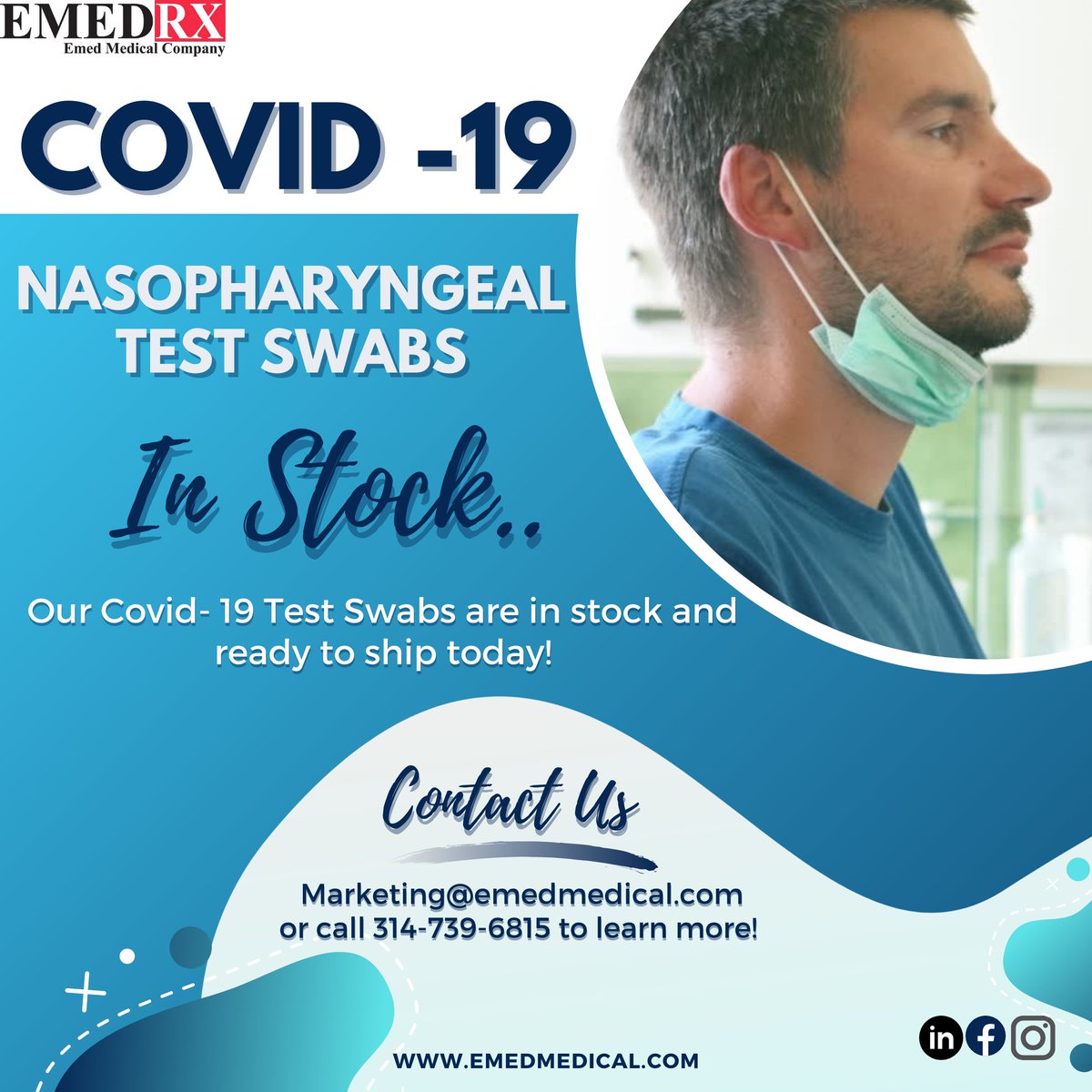 EMEDMedicalComp's tweet image. Purchase your #nasopharyngeal #test #swabs today!

Contact Us!
Call 314-739-6815
Email : marketing@emedmedical.com
emedmedical.com