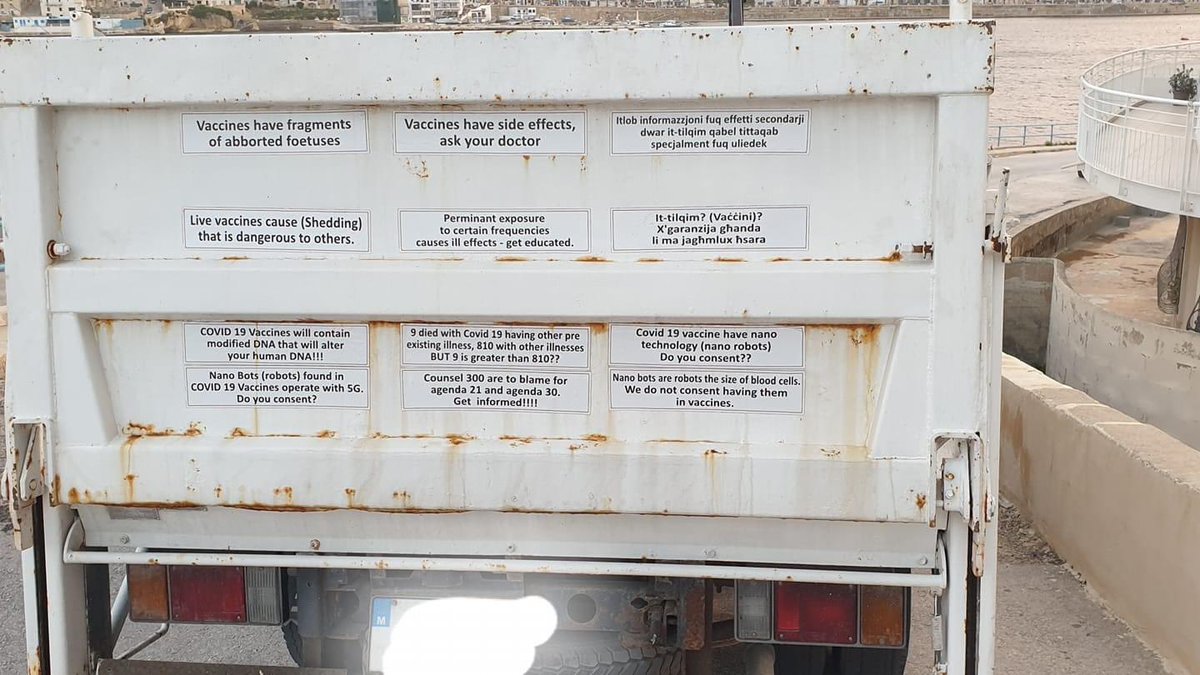 bugdavem's tweet photo. Looks like Simon Mercieca and his looney bin (whom he only appeals to in order to capture an audience for his actual messages - “Free Yorgen” / “divide and rule the opposition”) are big with truck drivers. https://t.co/6dDT8pXw5m
