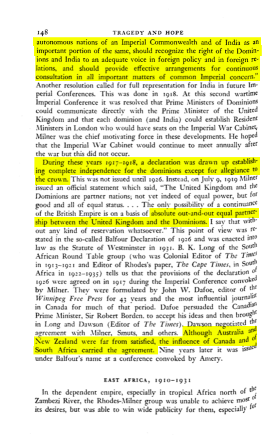 8 of 37Full federation proved to be a hard sell.Britain's English-speaking colonies wanted independence.So the Round Tablers proposed a compromise.They offered "Dominion" status or partial independence.