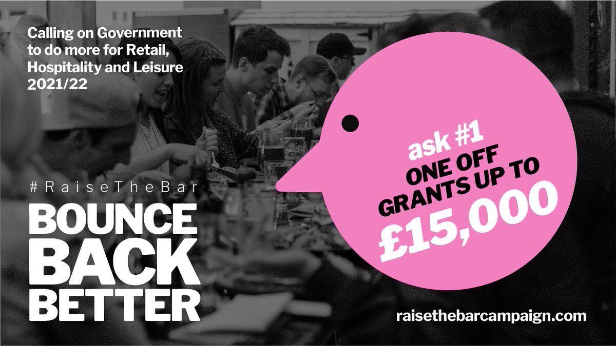 As much of the country find itself in the higher tiers, it is more important than ever to make sure our hospitality, leisure and retail sectors have the support they need to make it through. Financial aid is needed right now so we can #BounceBackBetter