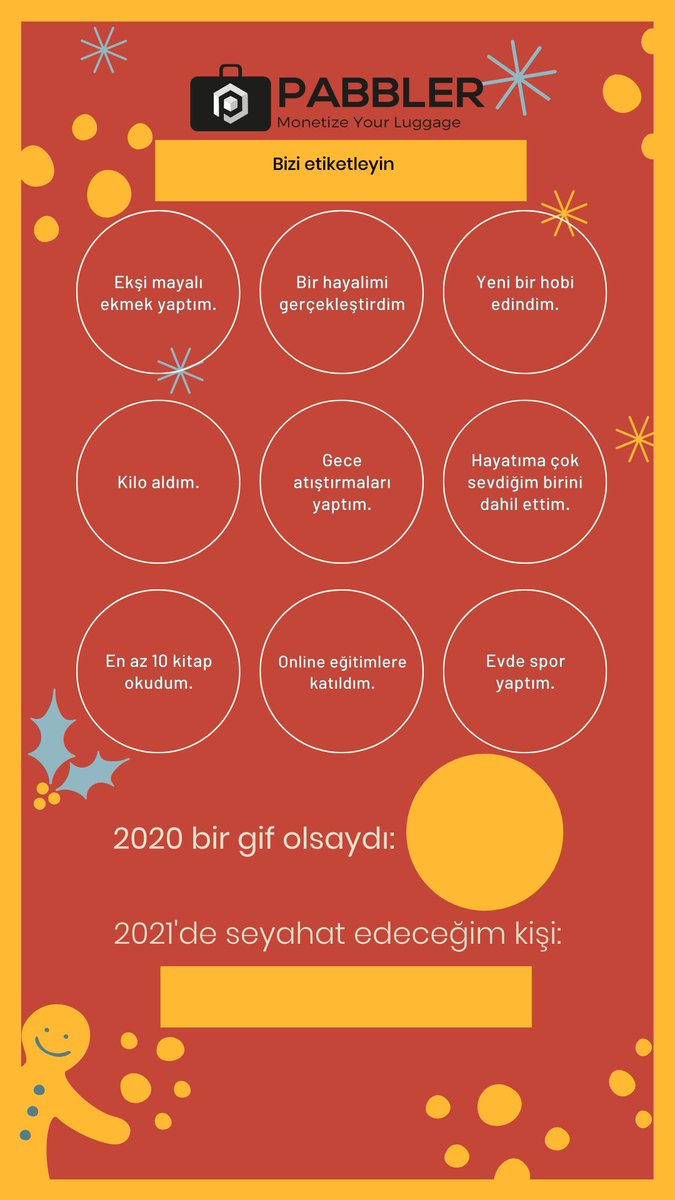 Yeni yıl bingosu geldi! Instagram'dan <a href="/pabbler/">Fran Foreman</a> etiketiyle bingoyu doldurup paylaşabilirsiniz 🥳🥳