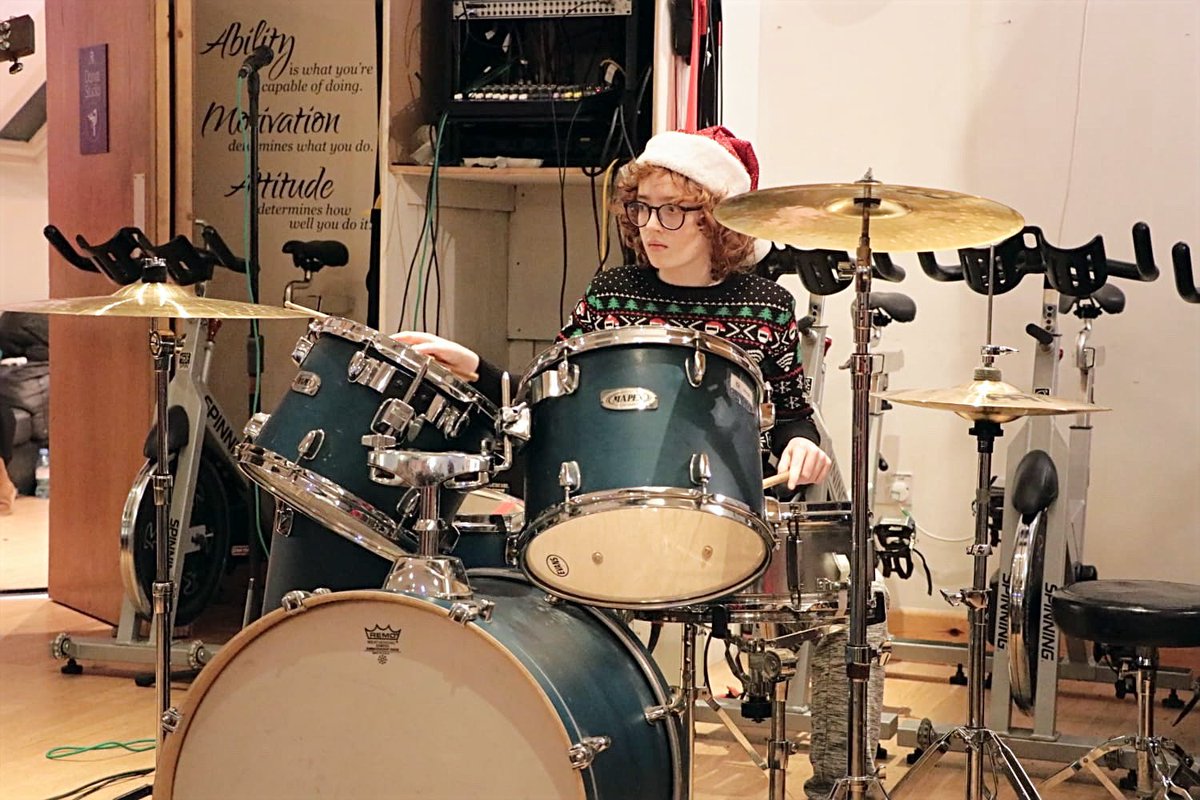 finsmumma's tweet photo. Happy place! #SYIMN @RiverStudios Fab music/recording studio in Southampton, he canβt wait to get back behind the drums. He was so excited to have been given a voucher for lessons on Christmas Day. #drummer #music π€π§π₯πΉπΆ https://t.co/52EL30CIok
