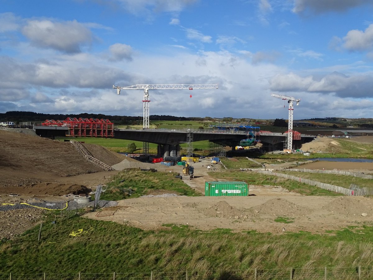 You pour a section, and move the formwork forwards. Cast the next section, move it again. The viaducts on the Aberdeen peripheral route were built using this method. Some major suspension bridges also cast their decks like this. The blue structures is the moving formwork: