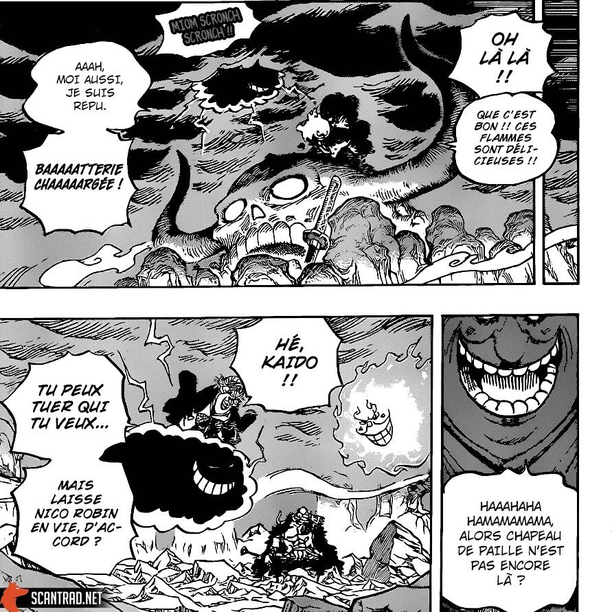 Plus récemment avec Big Mom qui demande à Kaido de ne pas tuer Robin car elle compte s’en servir pour sa quête du One Piece.17/20