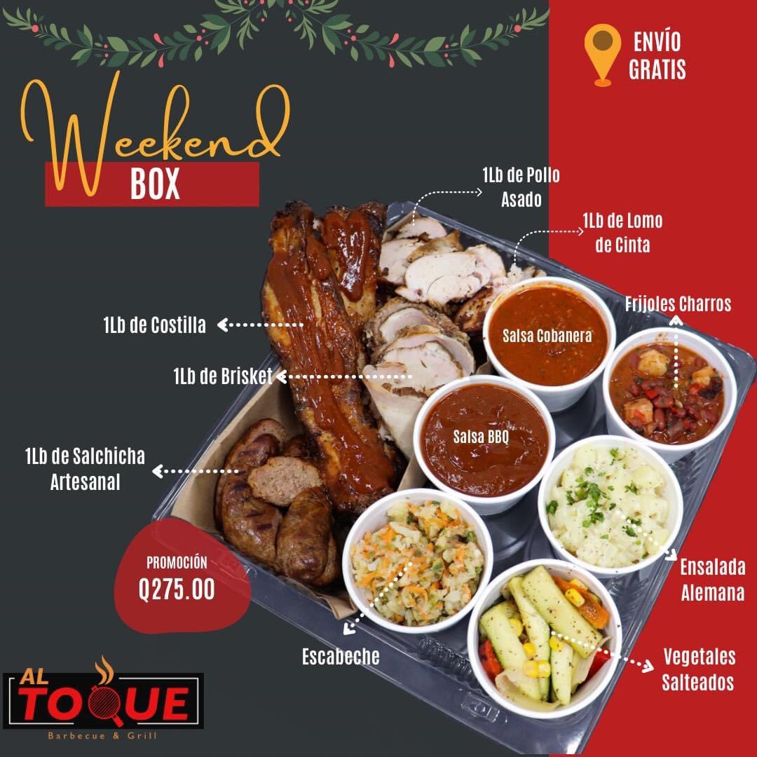 AlToquebbq's tweet photo. Pide nuestra #weekendbox ideal para compartir con tu familia y amigos, no te pierdas el súper precio de promoción y nuestro servicio a domicilio totalmente ¡GRATIS!😱
Ordena en:
Sitio Web: https://t.co/fcgi1BfguR
WhatsApp: https://t.co/V3ywv6RtqG
Llama al: 4120-3936 https://t.co/zhTrHQwY8K