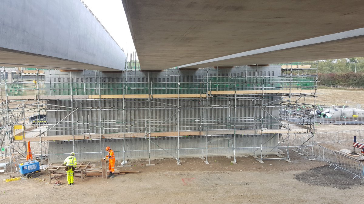 Beams can be adjacent or have a wider spacing. The soffit to stitch slab in the gaps between beams can be formed from plywood on scaffolding, or nowadays precast panels are fitted into place.