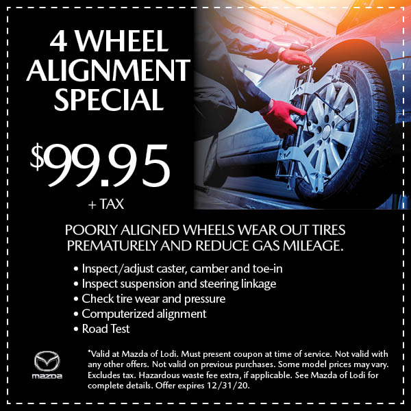Mazda_Of_Lodi's tweet image. Get 4 Wheel Alignment for just $99.95 + Tax!  Poorly Aligned wheels wear out tires prematurely and reduce Gas Mileage. To schedule service, call or click. (833) 230-0061 bit.ly/2WEpzv0
.
.
.
#MazdaofLodi #MazdaServiceSpecials #4WheelAlignment