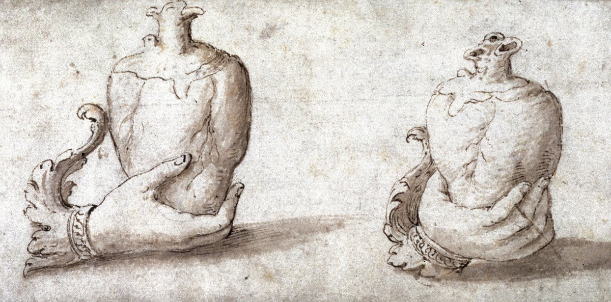 Te doy mi corazón 💝

Atribuido a #GiulioRomano (1499-1546). Vasija en forma de corazón sujeto por una mano. Tinta a pluma. Wellcome Collection.