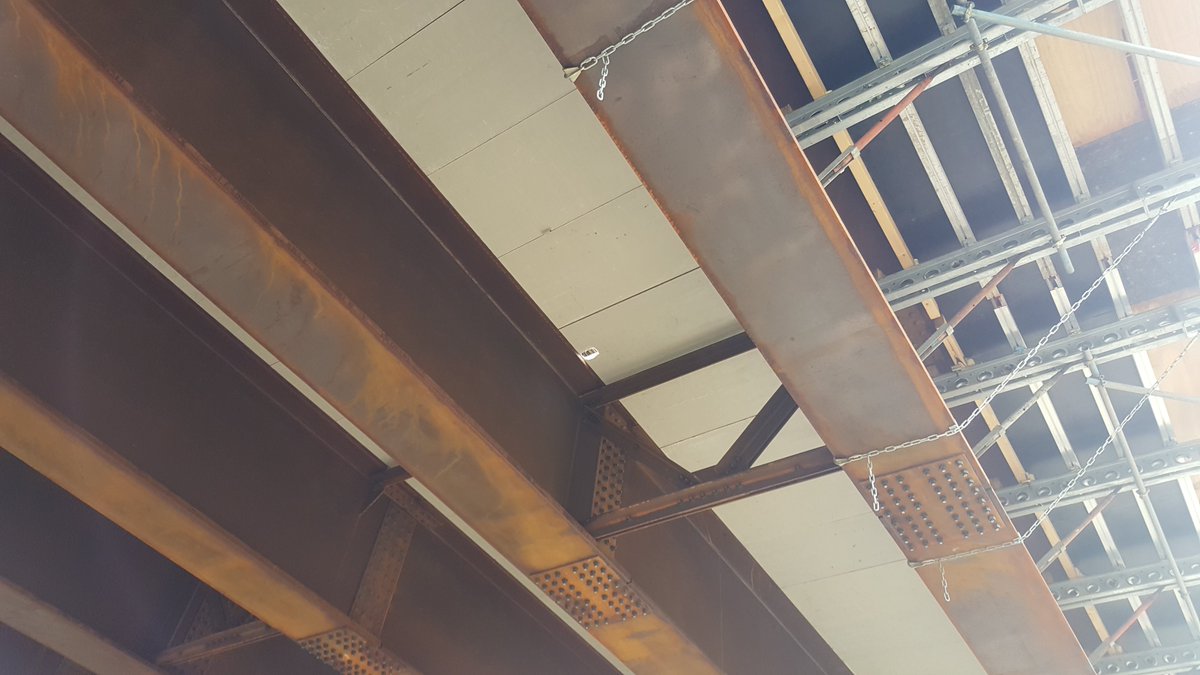 The gaps between beams can again be spanned with GRP or precast concrete panels. Cross-beams, header beams and stiffener sections are used to help tie the steelwork together.