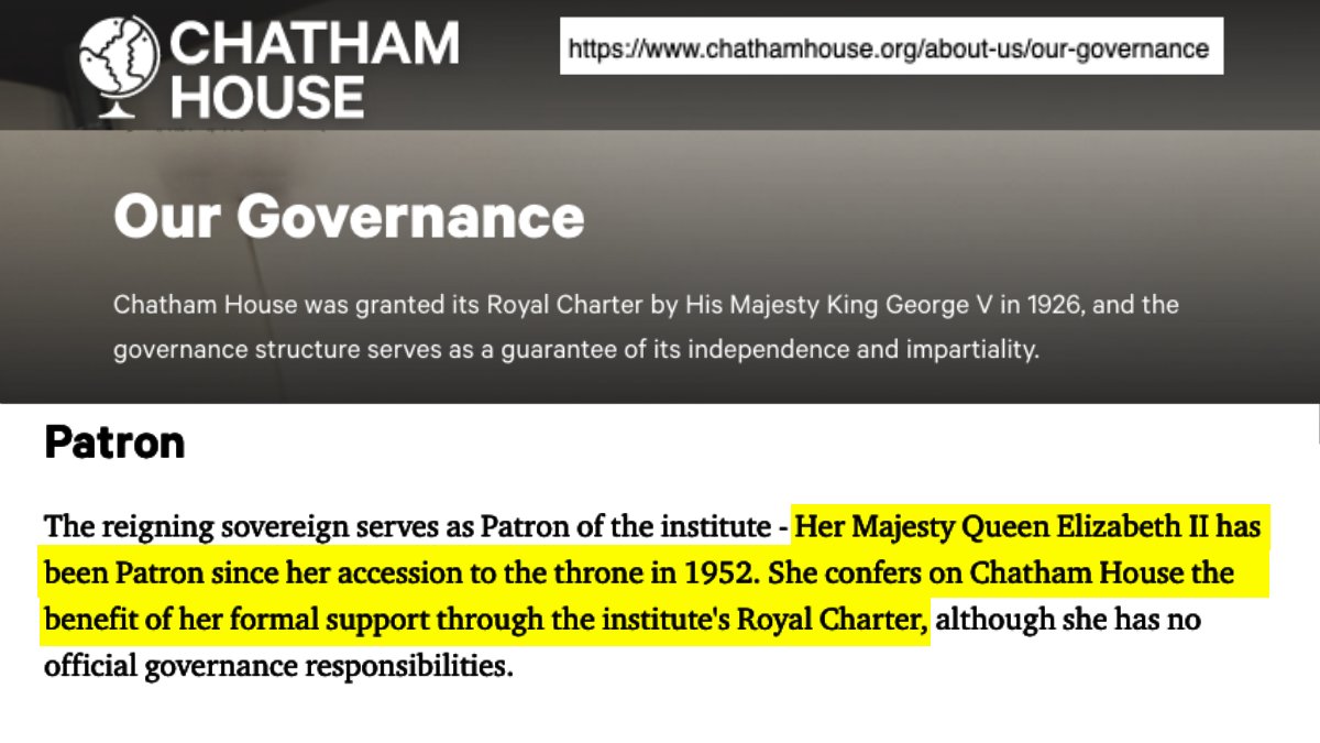 19 of 37The London branch was renamed the British institute of International Affairs (BIAA) in 1920.In 1926, the BIAA received a royal charter, becoming the Royal Institute of International Affairs (RIIA), commonly known as Chatham House. https://www.chathamhouse.org/about-us/our-governance