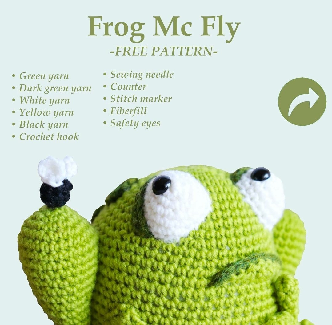 ItsAnAmigurumi's tweet photo. 𝐅𝐫𝐨𝐠 𝐌𝐜 𝐅𝐥𝐲 🐸🪰
by @ItsAnAmigurumi
Check out the whole pattern on Instagram
#crochet #häkeln #freepattern #frog #häkelanleitung #freepattern #wool #yarn #diy #selfmade #kreativ #creative #crochetersofinstagram #coolwool #animal #oldenburg #decoration #amigurumi #toys https://t.co/v3IMfscbT2