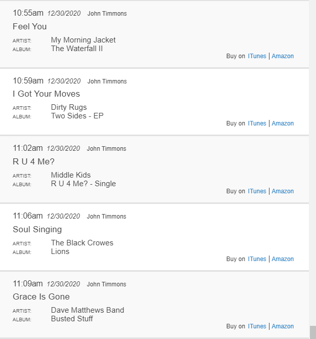 Thanks <a href="/earXtacyJohn/">John Timmons 💙</a> for the spin this morning. Never gets old seeing our music in such great company. Cheers to 2021!