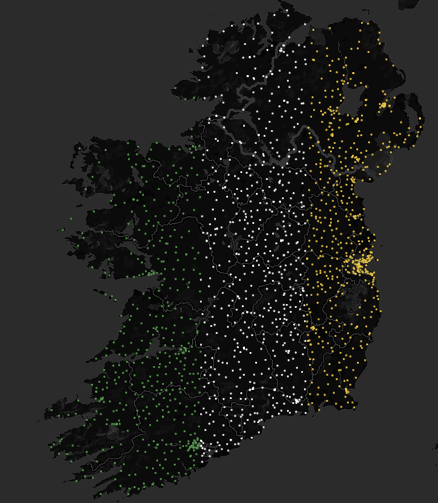 Each light is a GAA pitch in Ireland (with a patriotic twist) <a href="/officialgaa/">The GAA</a>