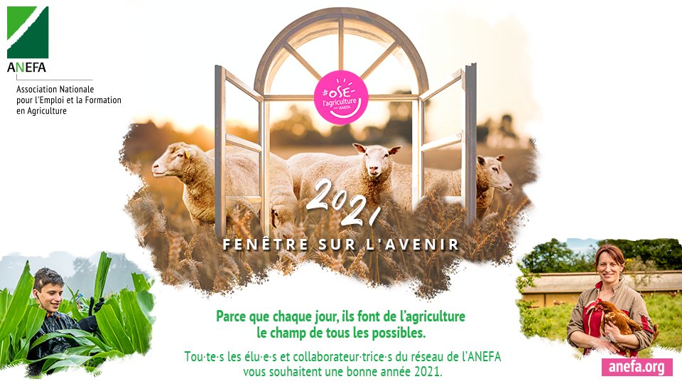 Meilleurs vœux 2021! Toujours à vos cotés pour évoquer les métiers agricoles, vous conseiller et vous orienter dans votre recherche d'emploi ou d'un futur salarié en Nouvelle Aquitaine