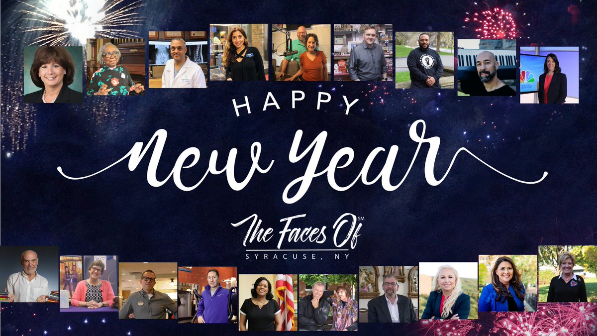 FacesOfSyracuse's tweet photo. We hope you enjoyed the recap of past interviewees. We are looking forward to sharing some more stories of the amazing people in our #Syracuse community! Look for new interviews, and more, starting January 2021.

#HappyNewYear2021 from all of us at The Faces of Syracuse! https://t.co/u6aIxea1Fd