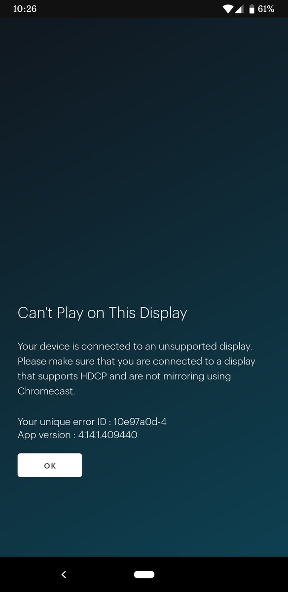 JJLovesTheArmy's tweet photo. @hulu why do I keep getting this error on my pixel 3a? https://t.co/7J6GhpwPZS