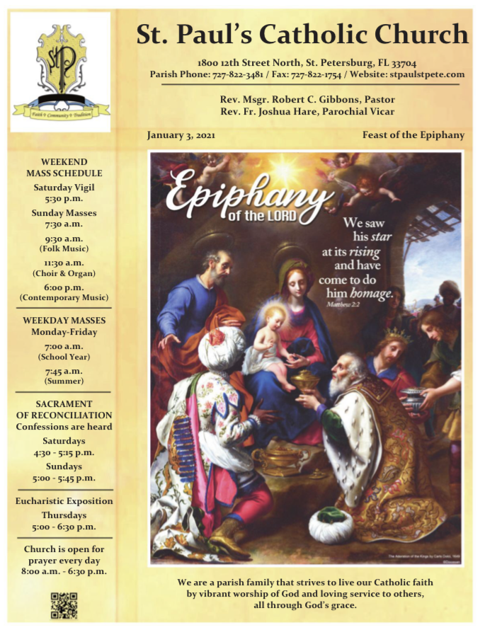 StPaulStPete's tweet photo. Our church bulletin for Sunday, Jan. 3, 2021, is now available online at this link: https://t.co/9FUk570PQZ https://t.co/SgeYdED3Ss