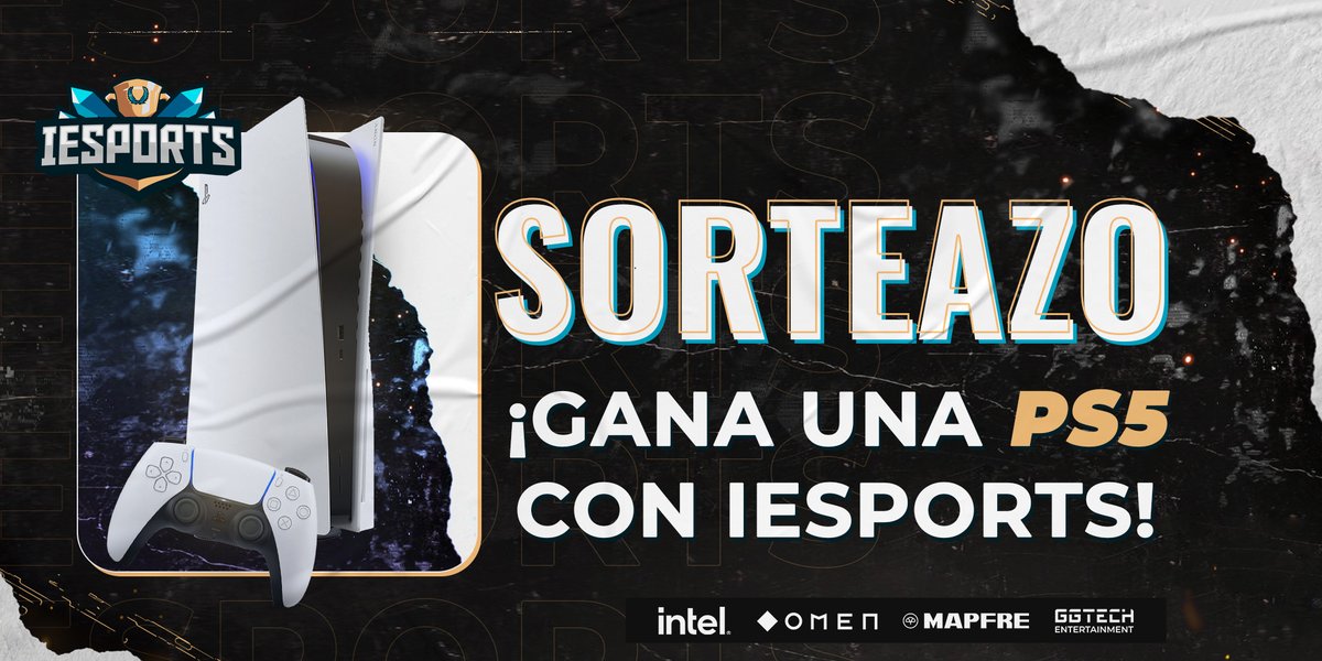 🎁 SORTEO DE UNA PLAYSTATION 5 🎁

✅ Follow @IESports_es.
🔃 RT esta publicación.
1️⃣ Cuéntanos cuál es o era tu asignatura favorita.
2️⃣ Si te gustaría participar en IESports y tienes entre 14-18 años ¡Dinos tu centro educativo y nosotros haremos el resto!
