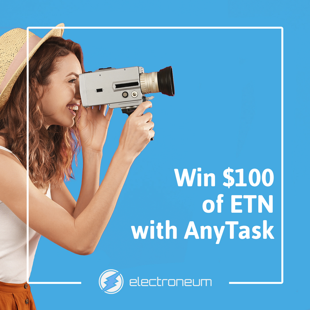 electroneum's tweet photo. 🎁  Got a new camera or smartphone for Christmas? 

Well ... get it ready! There's $100 at stake! 

📺  More on this soon, when the @anytaskofficial TV adverts start airing next week!

#CryptoOnTv https://t.co/OcCNCx7PYB