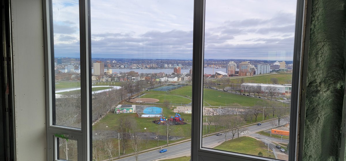 DexelHFX's tweet photo. 14th floor views at The George on Pepperell St. As you can see, a fantastic view of the commons, oval and harbour! Opening in 2021!

https://t.co/RdWPEZl6e4

#construction #halifaxconstruction #halifaxnoise #halifaxns #hrmconstruction #halifax #dcitalentshowcase #urbanizehalifax https://t.co/5Ddv5Zchs5