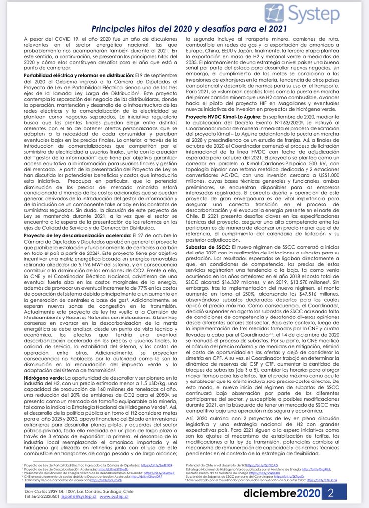 Reporte <a href="/SystepChile/">Systep Ingenieria</a> Diciembre 2020