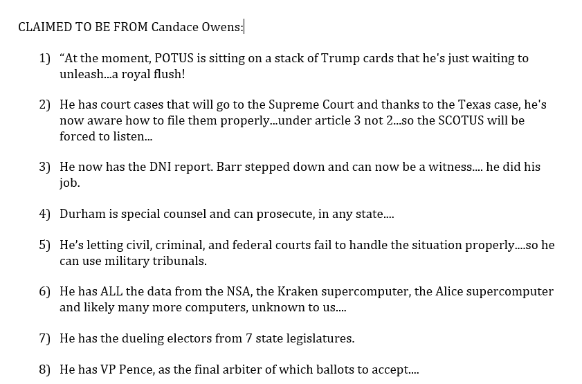 2) As I see information coming in, it appears to me that J.E.'s article has had quite an impact around the power circles in DC, and obviously here at Twitter and across the Internet. One bit of evidence of that is a piece attributed to Candace Owen. Here it is in 3 screenshots.