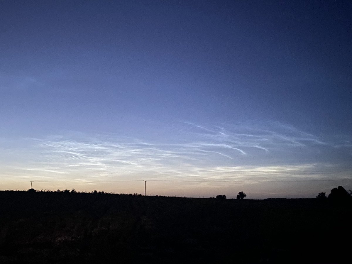 A rare sighting of noctilucent clouds in Snape, in July. 10/