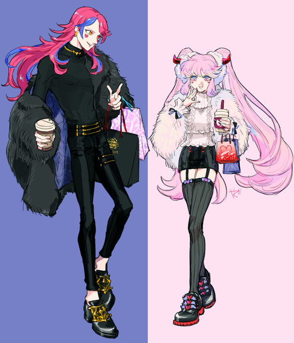 ぴの黒タートルとさーやの白セはすでに描いている☺ 