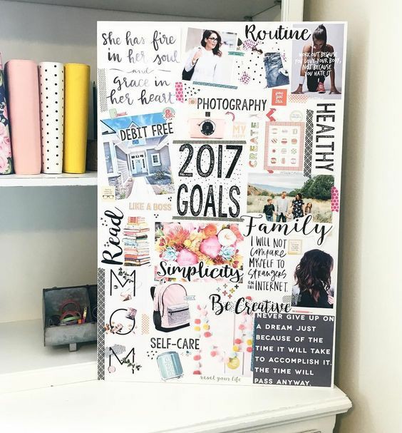 4. Vision boardAgak berbeda dgn teknik journaling yang biasanya di buku tulis, vision board tujuannya utk memetakan apa aja yg mau kita lakukan/gapai di masa depan. Isinya bisa quotes, foto, apapun yg menggambarkan visi kita.Here's for another level of new year resolutions:
