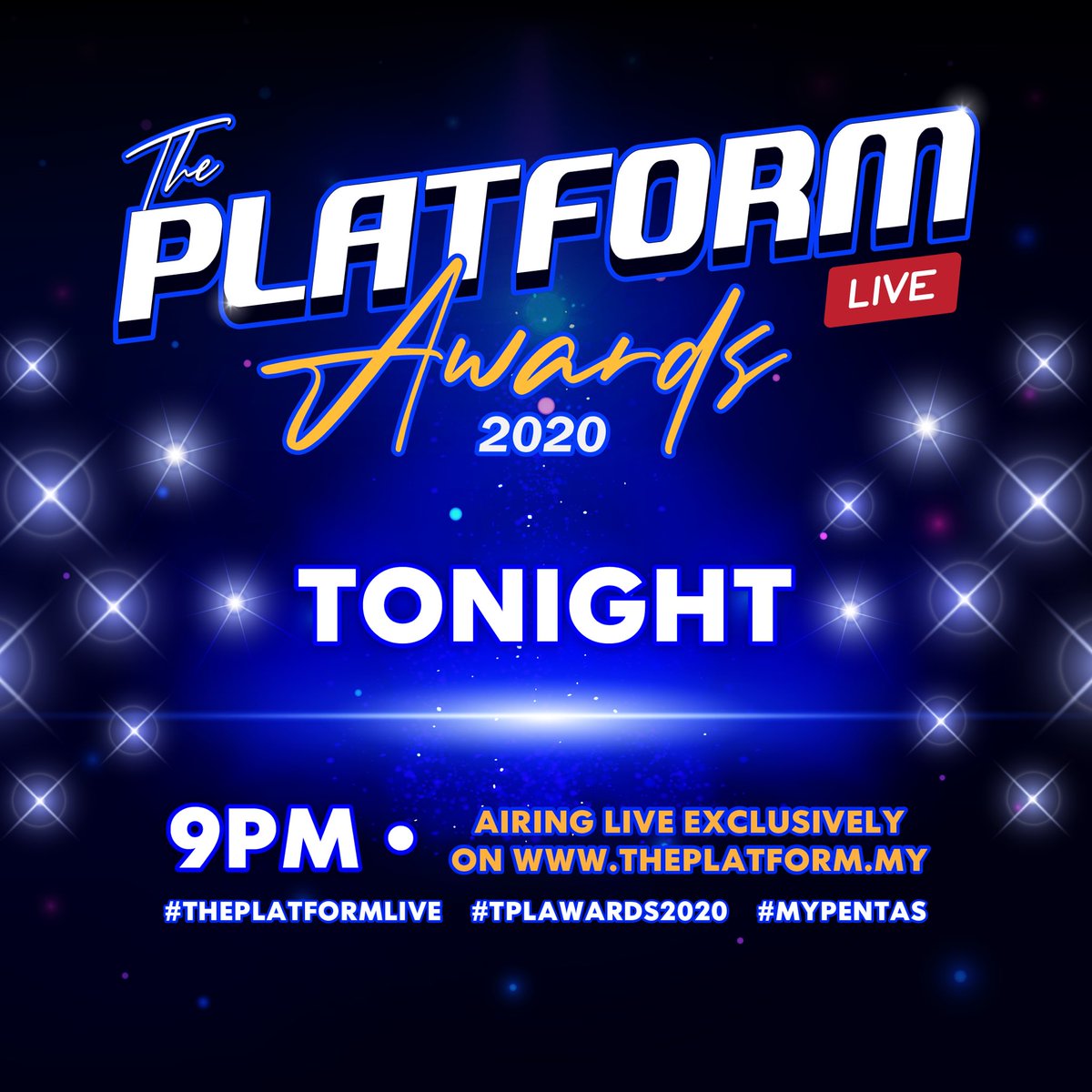 Don't miss The Platform Live Awards 2020 presented by <a href="/mypentas/">MyPentas</a> tonight at 9:00pm (+8 GMT) exclusively on our website for FREE! #TPLAwards2020 #MyPentas #ThePlatformLive