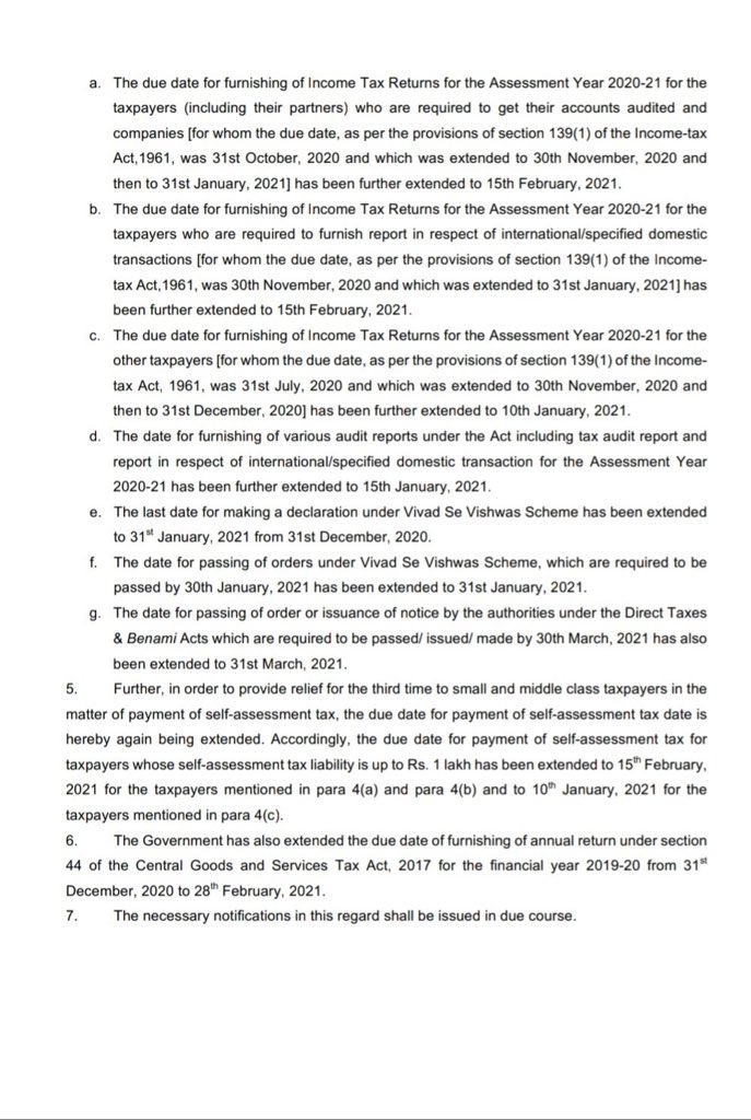 AnilSinghvi_'s tweet photo. BIG BREAKING

FINALLY Income Tax Return filing Dates Extended

Though late...but better than never

Our request heard and accepted 
Thank u so much @IncomeTaxIndia @nsitharaman @ianuragthakur @PMOIndia 
#Extend_Due_Dates_Immediately #IncomeTaxFilingDate #Extend_Due_Dates @theicai https://t.co/U0lnPRekiz