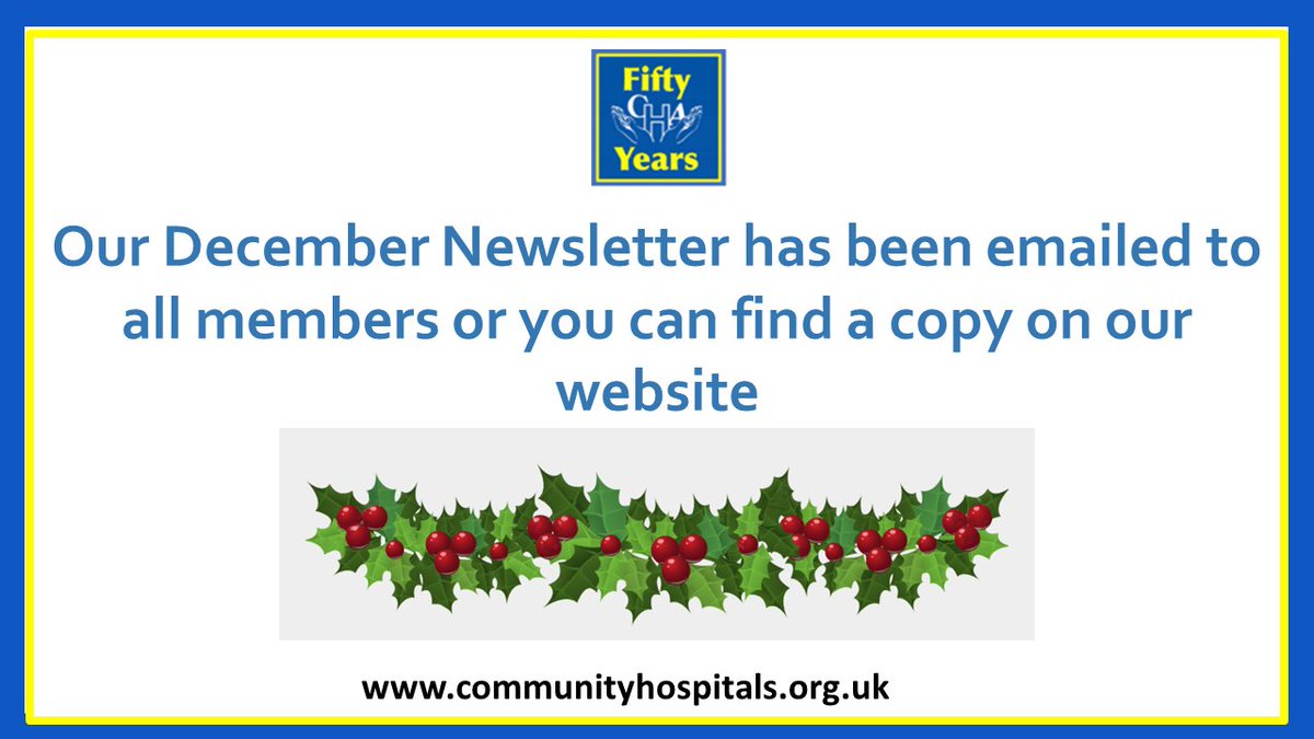 CommHospUK's tweet photo. Follow this link to read our latest Newsletter which summarises our activity in 2020: https://t.co/soi9f2wOjJ
#CommHosp50 https://t.co/sok0VWYzro