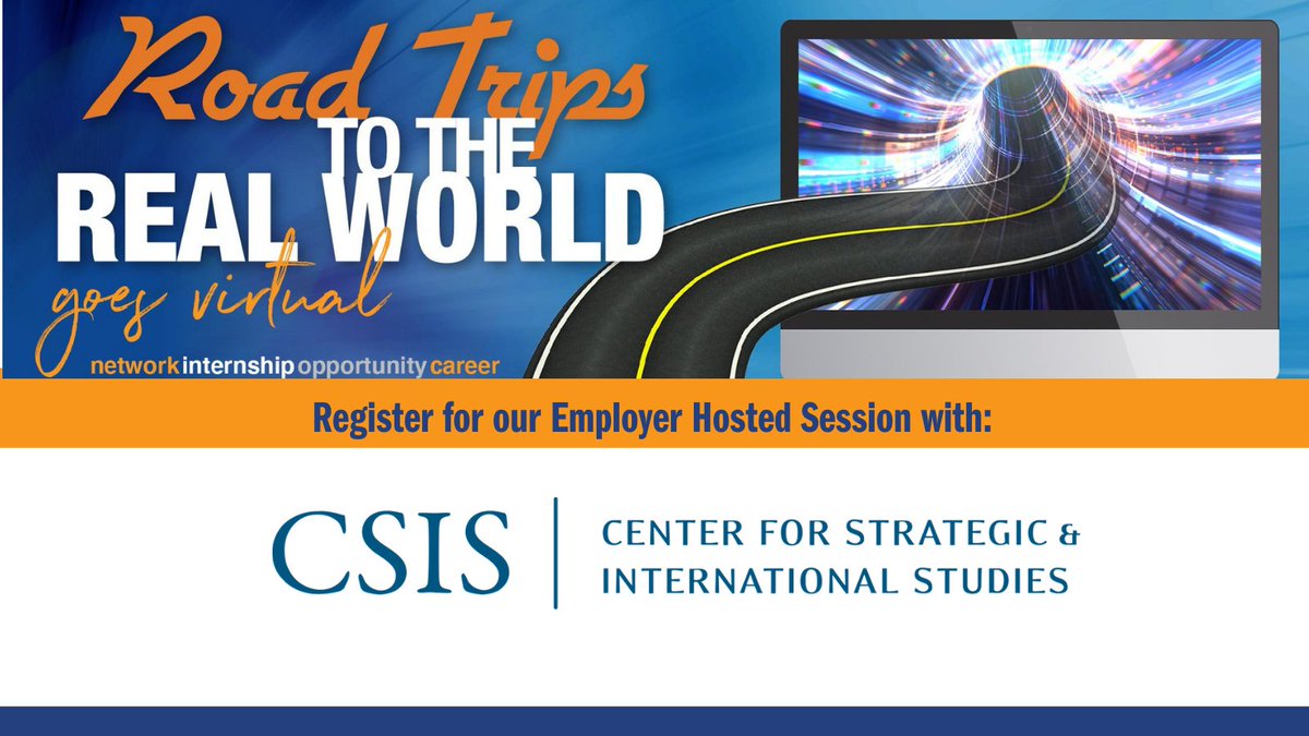 We are just 1 day away from  #EACE Virtual Road Trips to the Real World deadline. Don't miss out on a virtual employer site visit with Center for Strategic &amp; International Studies eace.org/roadtrips