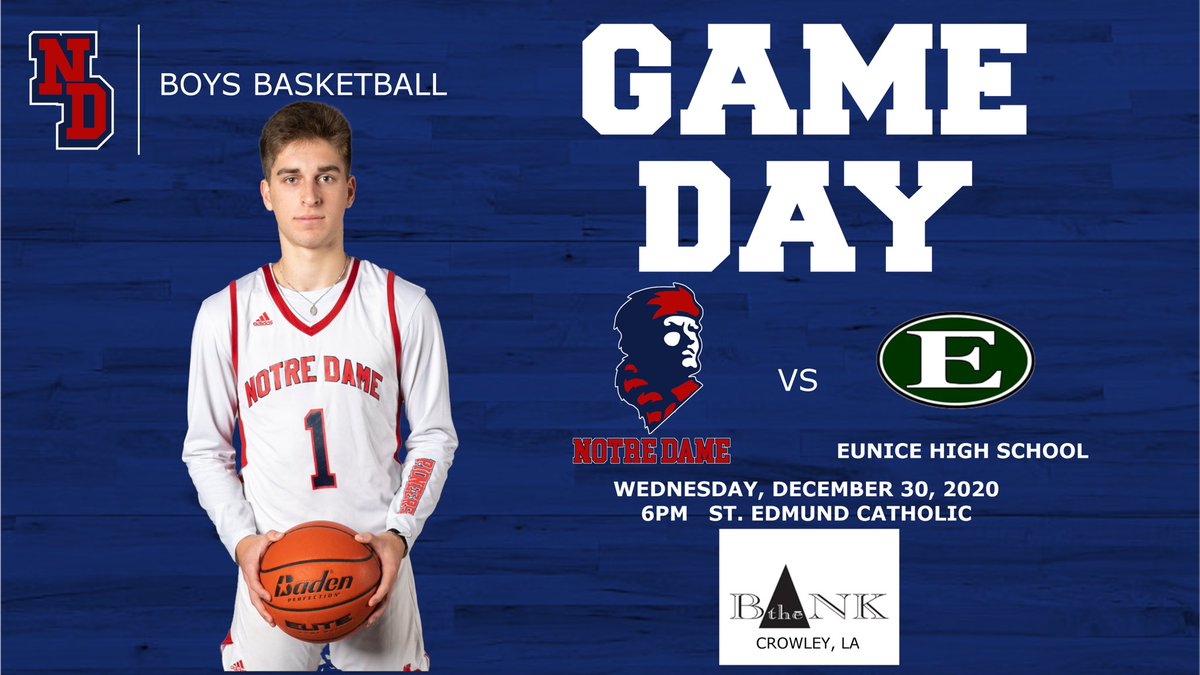🚨🚨CHAMPIONSHIP GAMEDAY🚨🚨
🏀 The Brad Fontenot Memorial Holiday Shootout Championship Game:
Notre Dame vs Eunice
📍Location: St. Edmund Catholic
⏰ TIP-OFF: 6PM