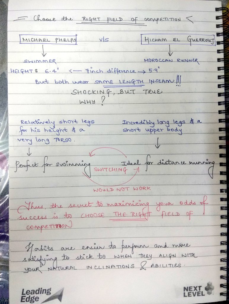 17/20The secret to maximising your odds of success is to choose the RIGHT FIELD OF COMPETITION. We all are born with different abilities .Our environment determines the SUITABILITY of our genes & the UTILITY of our natural talents. COMPETENCE is dependent on CONTEXT. 