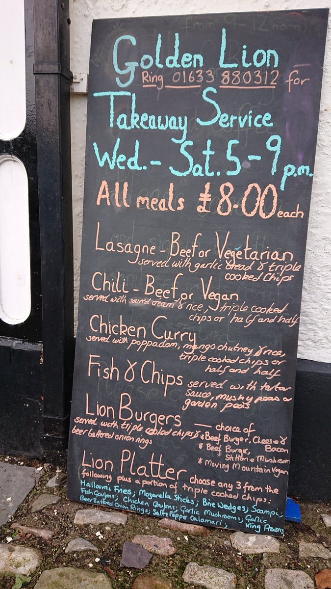 <a href="/GoldenLionMagor/">Golden Lion Magor</a> Takeaways start this evening, 5pm. Call 01633 880312 to pre-order. Thank you. thegoldenlionmagor.co.uk