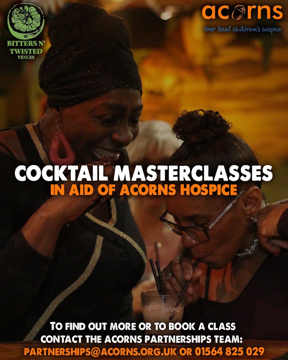 Treat yourself, team or loved ones in 2021 to a cocktail masterclass as well as raising vital funds for <a href="/AcornsHospice/">Acorns Children's Hospice</a> 💜

Tickets are £25pp &amp; 100% will be donated to Acorns!

For booking/more info contact: partnerships@acorns.org.uk or 01564 825 029