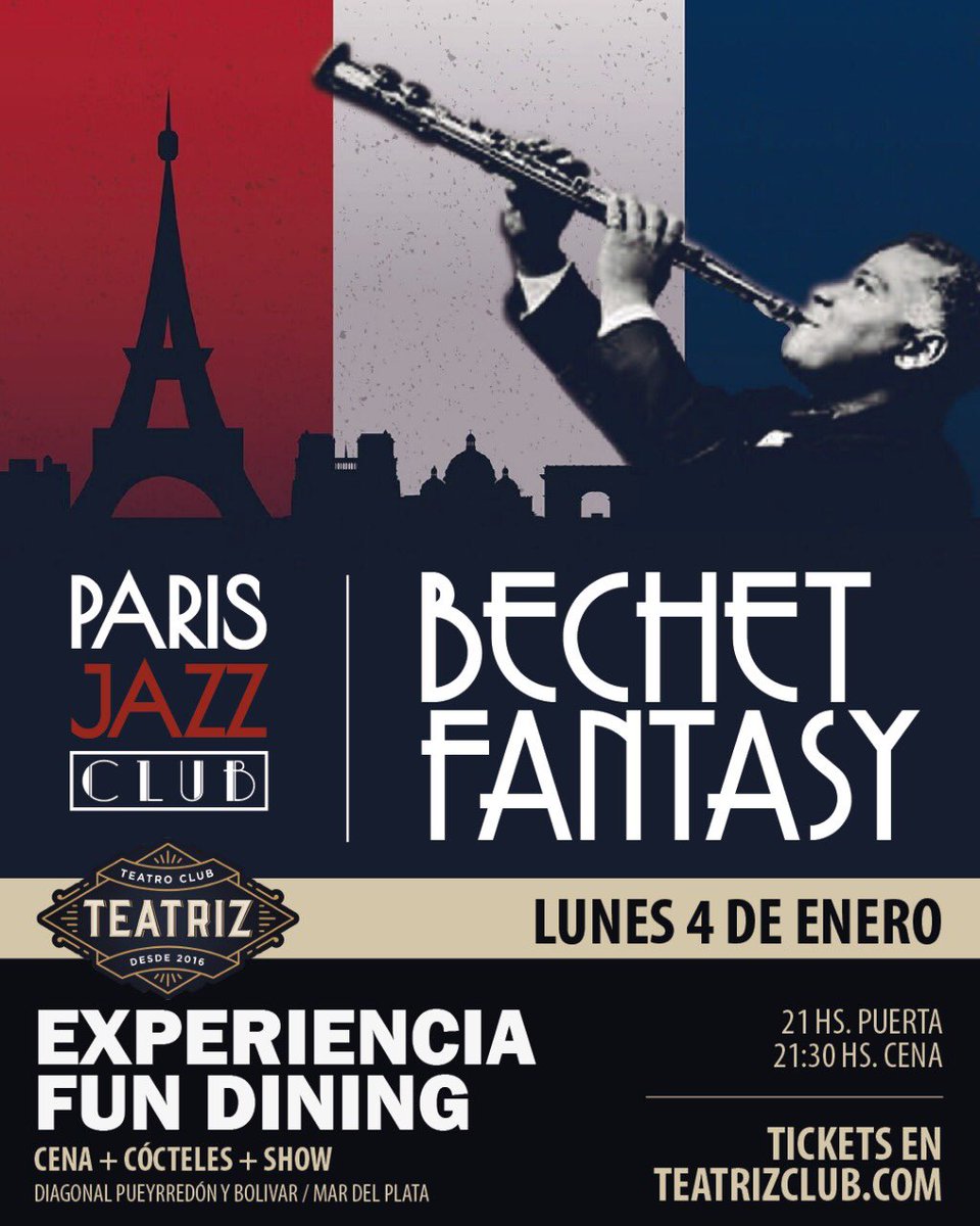Este fin de semana en <a href="/teatrizclub/">TEATRIZ CLUB</a> mucho jazz del bueno junto a <a href="/parisjazzclubba/">Paris Jazz Club BA</a> 
Info &amp; tickets: teatrizclub.com