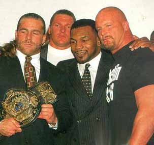 Triple H slap bang in the middle of the WrestleMania XIV press conference, as if he was in the main event.